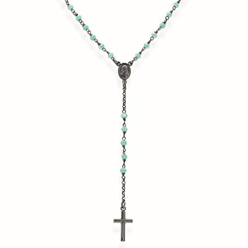 Amen Collana In Argento 925 Collezione Rosari - Colore Rutenio - Misura Unica