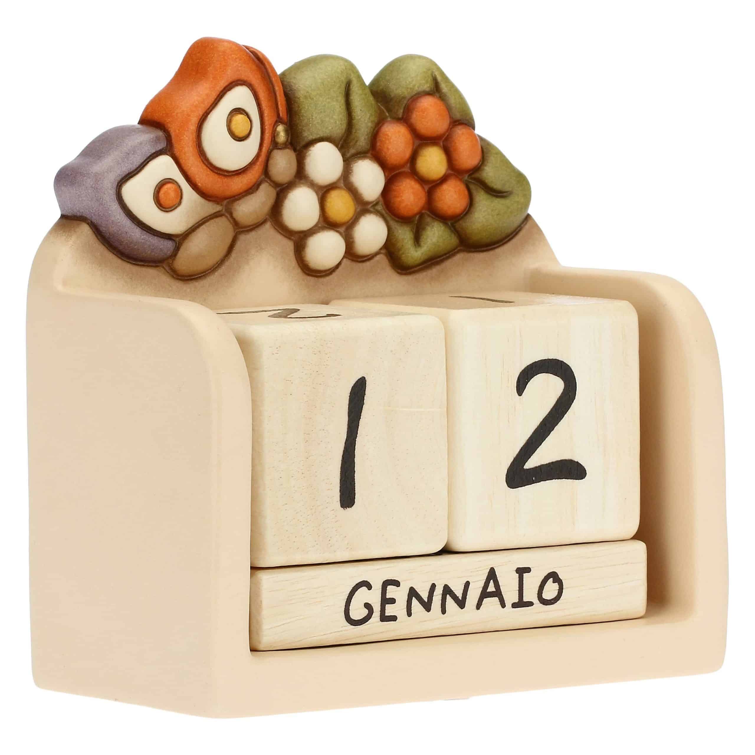 Calendario perpetuo da tavolo in ceramica Country Thun C2771H90 -  Angiolella Versaci
