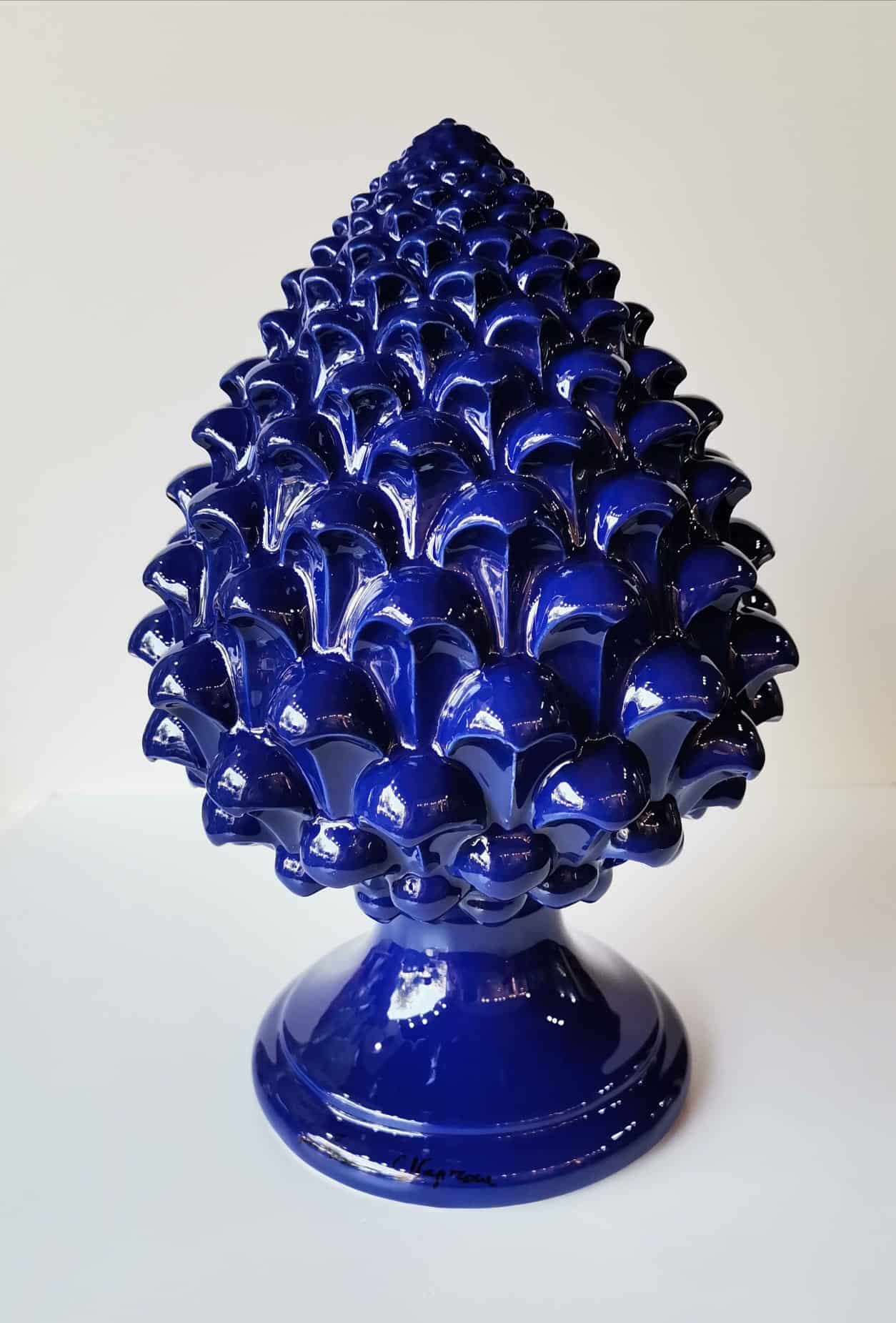 Pigna Siciliana 30 cm blu Ceramiche La Rosa - Angiolella Versaci