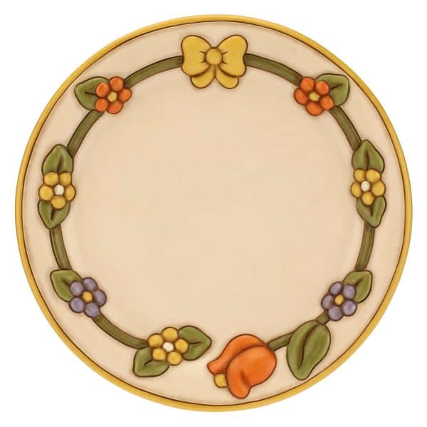 Centrotavola in ceramica Country con fiori e fiocco Thun C2864H90