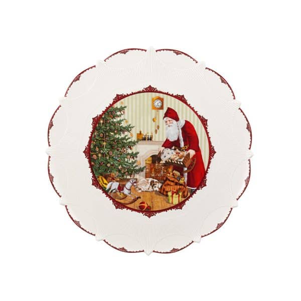 Piatto pasticceria grande Toy's Fantasy Santa brings gifts Villeroy & Boch 1483322241