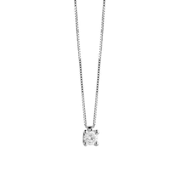 Collana con punto luce in diamanti 0,23 ct Collezione Virginia Salvini 20071816