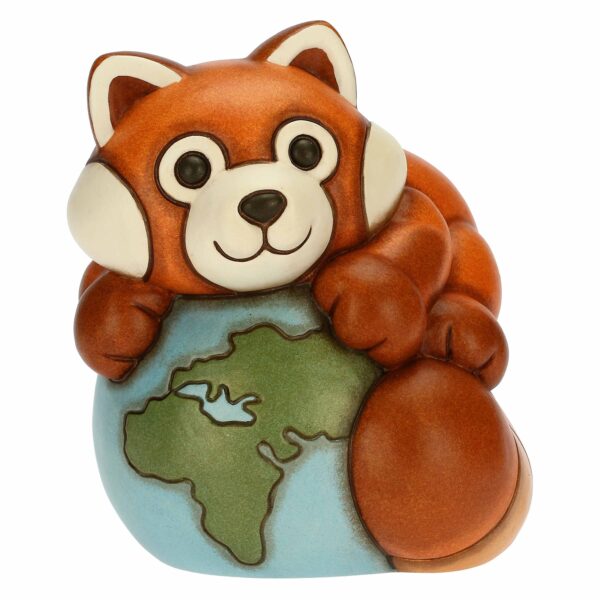 Panda rosso Otto Dreamer con mondo Thun F3195H90