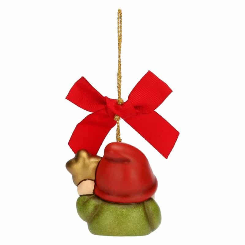 Addobbo natalizio Gnomo Oliver con stella dorata piccolo Thun S3342A82
