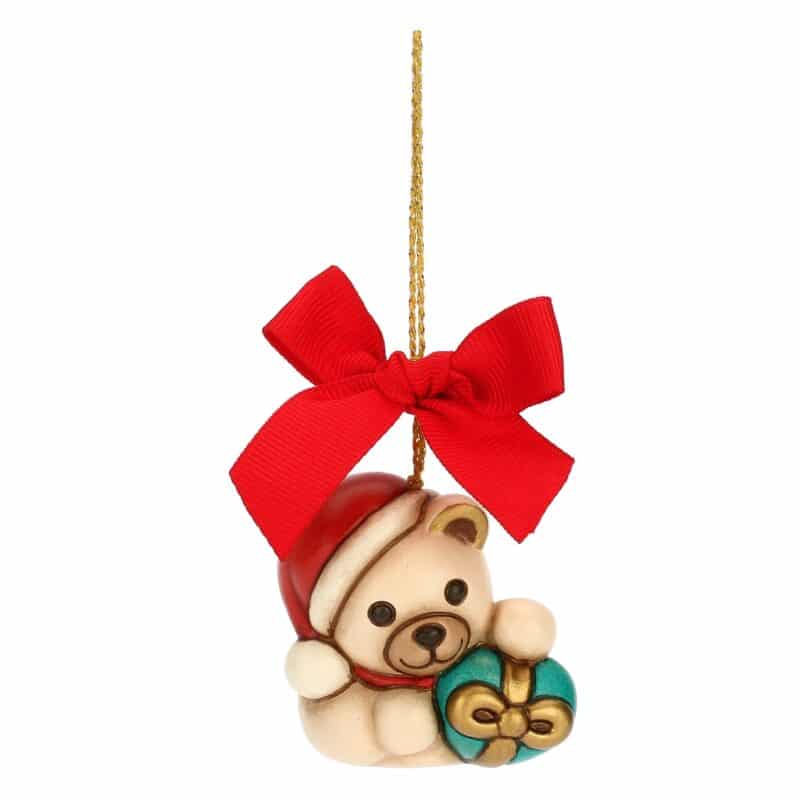 Addobbo natalizio Teddy con regalo piccolo Thun S3347A82