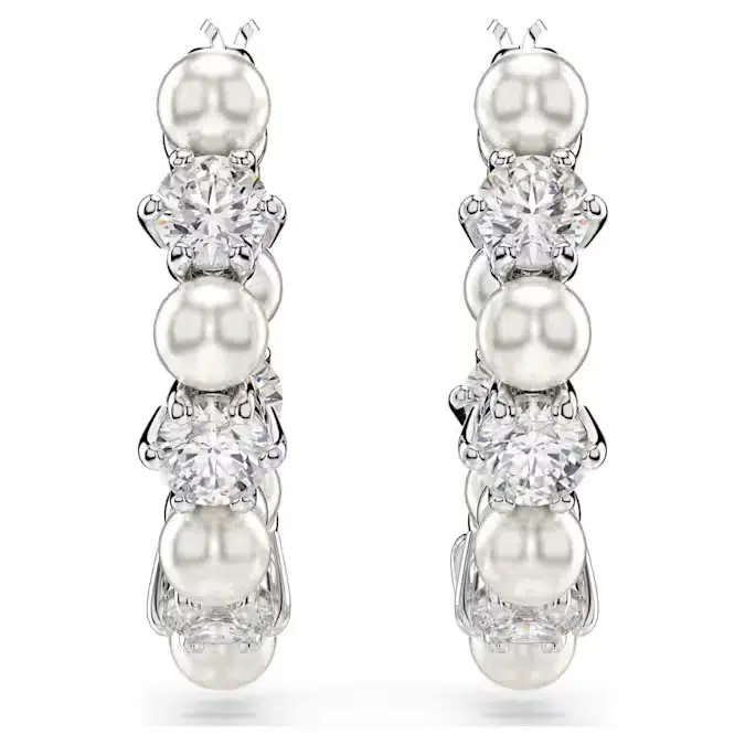 Orecchini a cerchio in argento Sterling Pandora con pietre di zirconia