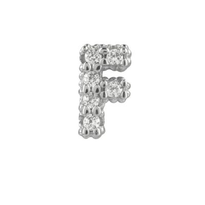 Charm in argento con cubic zirconia bianchi - Lettera F MYWORDS Bliss 20075727