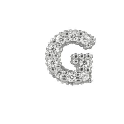 Charm in argento con cubic zirconia bianchi - Lettera G MYWORDS Bliss 20075728