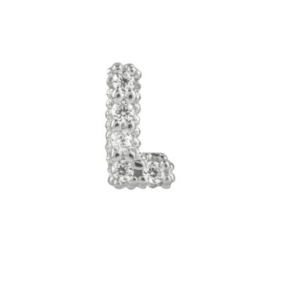 Charm in argento con cubic zirconia bianchi - Lettera L MYWORDS Bliss 20075730